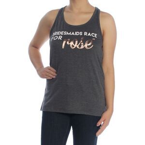 IDEOLOGY Womens Gray Bridesmaid Graph Scoop Neck Top Size: S